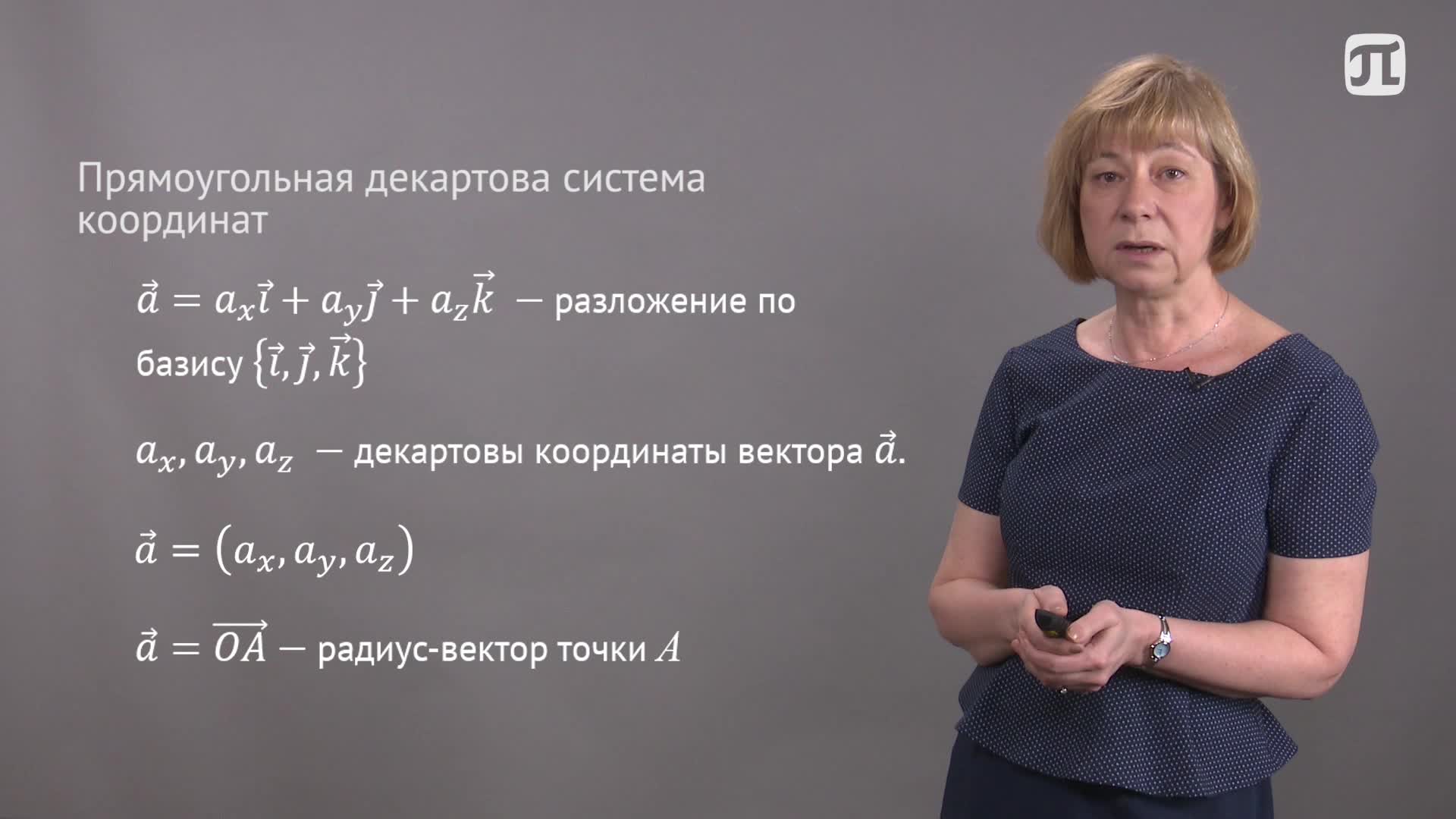 Лекция 12.2 Декартовы координаты вектора