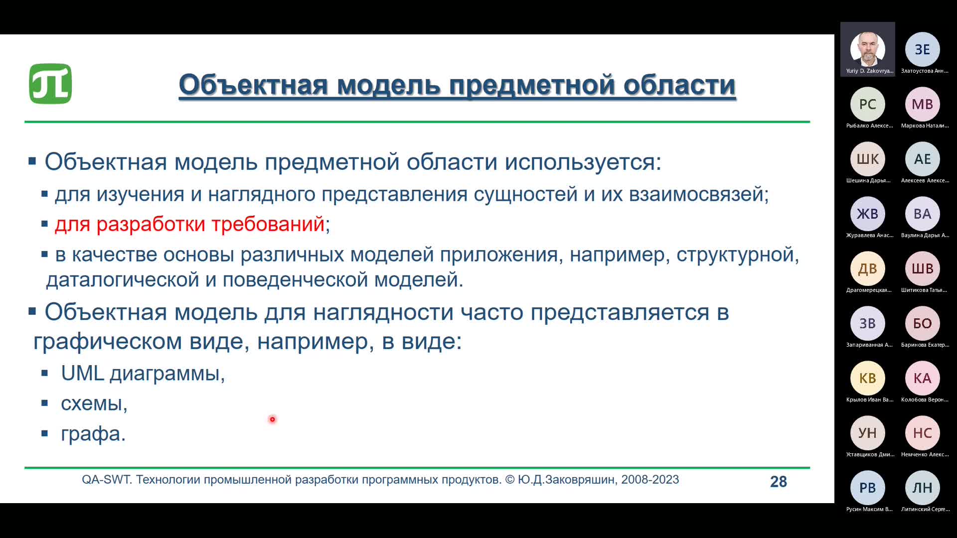QA-SWT. Практическая работа №1, часть 1. Разработка требований. 17.03.2023.mp4