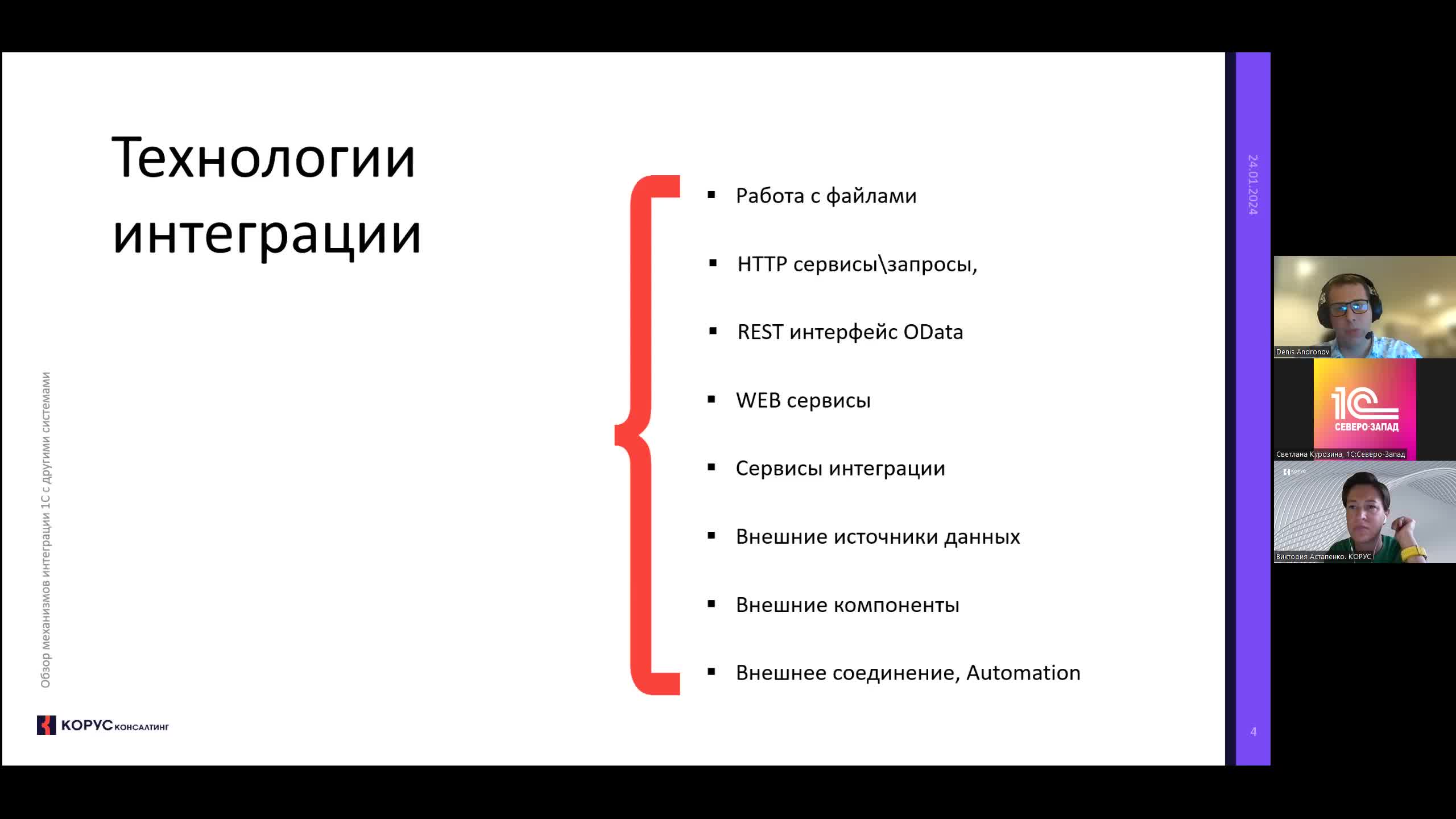 Средства интеграции 1С